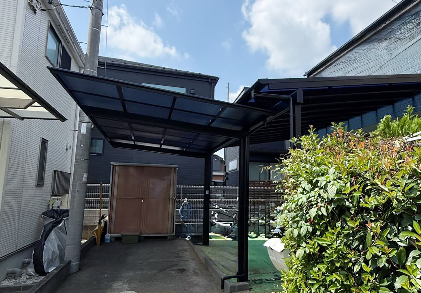 テラス屋根とカーポートの設置