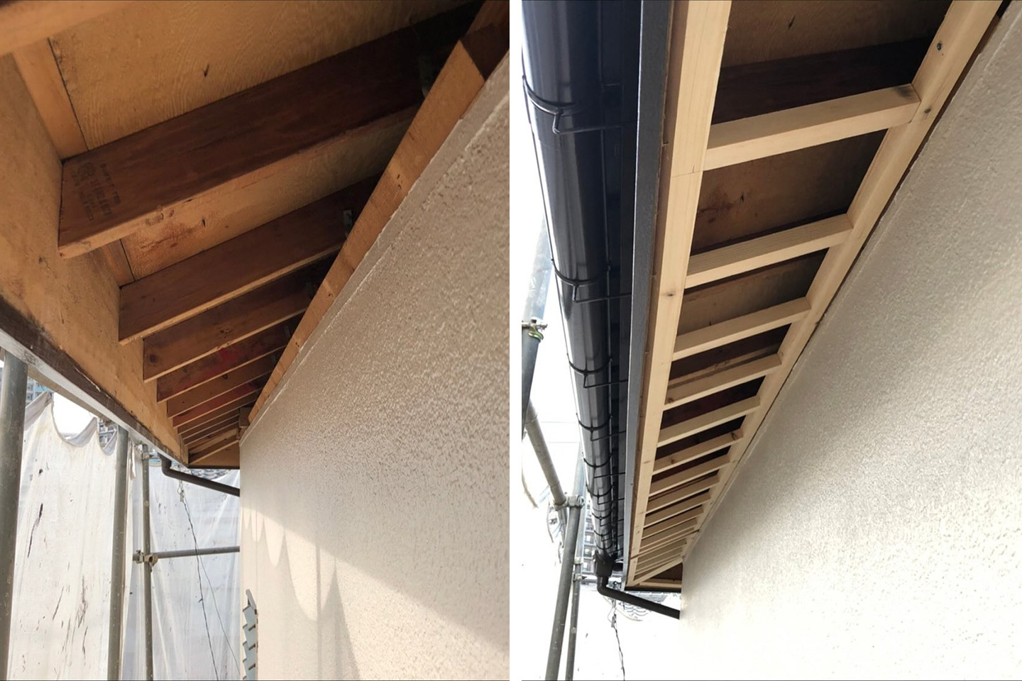 東村山市 A様邸　野縁（のぶち）と軒天（のきてん）の改修工事