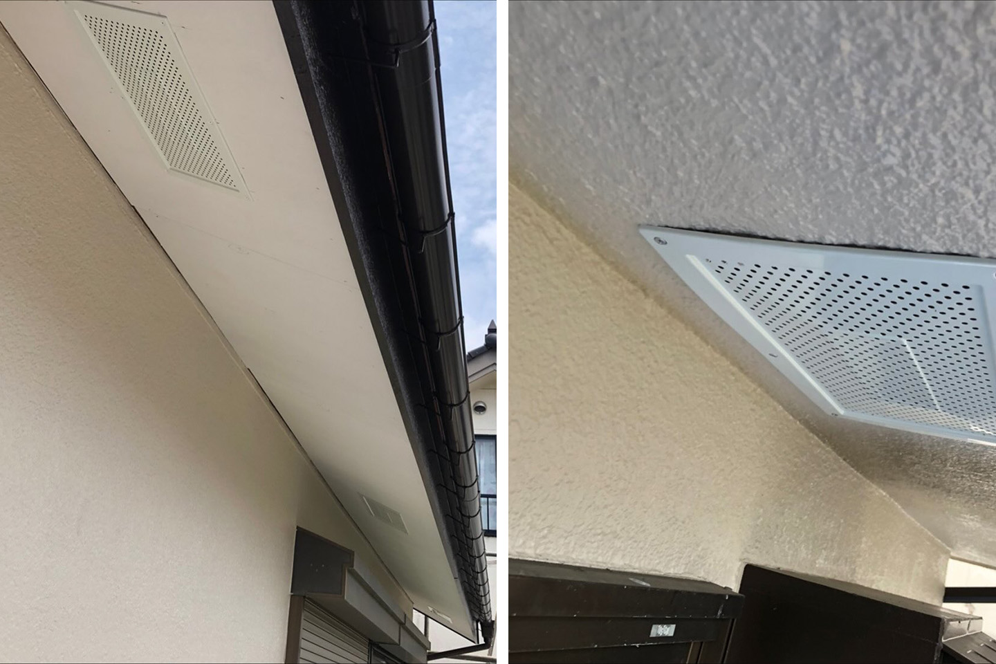 野縁、軒天改修工事